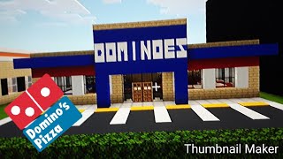 Minecraft Tutorial #17: How To Make A Dominoes Pizza (Fast Food Restaurant)