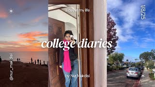 college diaries - full day of classes, studying, gym, friends