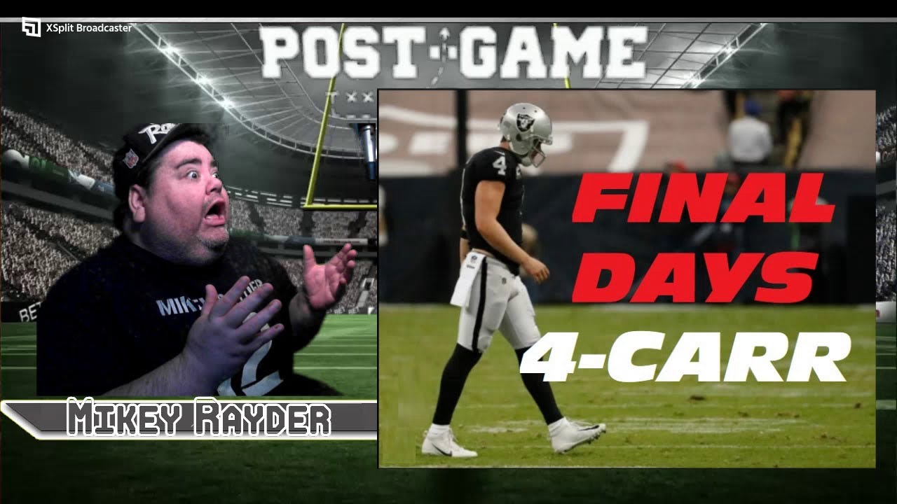 Raiders PostGame LIVE! | DEREK CARR FINAL DAYS ? | JOSH JACOBS RIPS ...