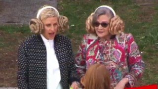 Ellen DeGeneres and Carrie Fisher Sell 'Star Wars' Tickets