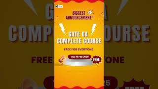 GATE DA Complete Course Free for Everyone |  Till 15th Feb 2025 #goclasses #gateda #freegateda