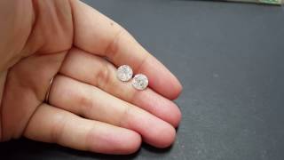 4.04 CARAT PAIR OF ROUND DIAMONDS CERTIFIED FOR EARRINGS NATURAL LOOSE JEWELRY