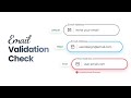 Email Validation Check Using HTML, CSS & JavaScript