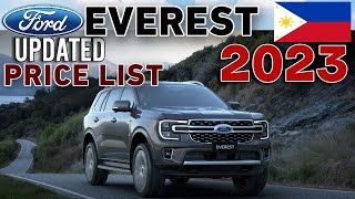 FORD EVEREST 2023 UPDATED PRICE LIST & SPECS PHILIPPINES