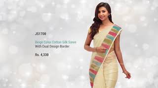 Cotton Silk Sarees with price +91 0484 3366699