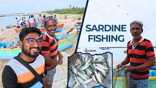 3 மணிக்கு😱 வலை விட்டதுல கிடைச்சது 2 கிலோ சூடை/மத்தி மீன் தான்☹️| Sardine Net Fishing in Kunthukaal 🐟