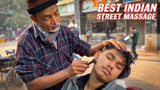 Amazing Indian Head Massage on the Street by Waris Barber | The Secret to Ultimate Relaxation | ASMR