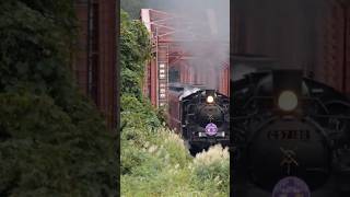 JR東日本C57-180「SLばんえつ物語」当麻橋梁通過！ JR East steam locomotive class C57 pulling \