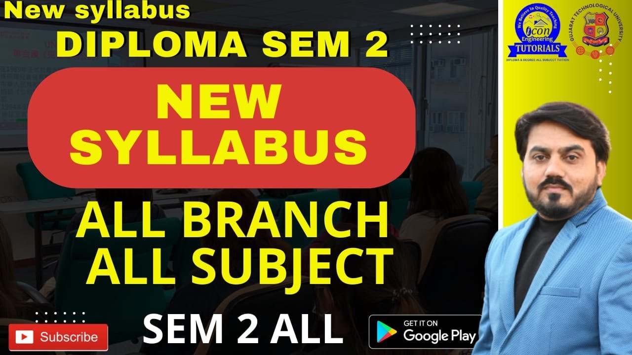 DIPLOMA SEM 2 NEW SYLLABUS 2023 GTU || GTU DIPLOMA NEW SYLLABUS ALL ...