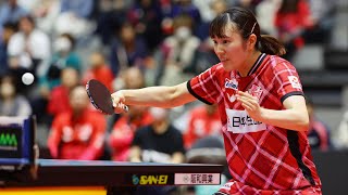 笹尾明日香 スーパープレー＆ヒロインインタビュー 日本生命レッドエルフ vs 京都カグヤライズ ノジマTリーグ2024-2025 11月10日 コジマHD中区スポーツセンター【卓球 Tリーグ公式】