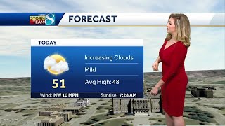 Mild conditions expected Friday, clouds increase