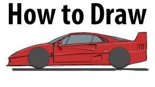 How to draw a Ferrari F40 - Sketch it quick!