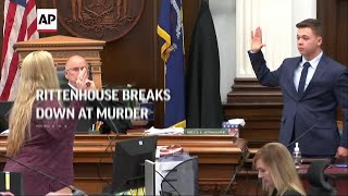 Rittenhouse breaks down at his murder trial