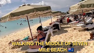 🏖️ Walking the Middle of Seven Mile Beach 🇰🇾 | Crystal Waters & Peaceful Vibes!
