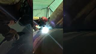 fcaw 6gr welding of LEG JACKET