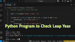 Python program to check leap year | Python Programming | Check leap year program | Python Tutorial