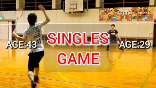 Singles game video! Age 43 vs Age 29