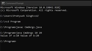 Java command line arguments | Input at Runtime in simple steps.