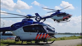 [ Uniek ] vier Politie Helikopters Tegelijk in Lelystad! { oefening }