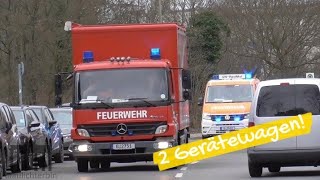 (Erstmalige Kombi/ 2 Gerätewagen!) GW-Hygiene + GW-Rettmat auf Einsatzfahrt // Berliner Feuerwehr