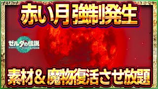 【ティアキン】赤い月の条件を無視して強制的に発生させる方法！魔物＆素材復活させ放題！！【ゼルダの伝説ティアーズオブザキングダム】