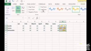 Working with Sparklines in Excel 2013 Tutorial