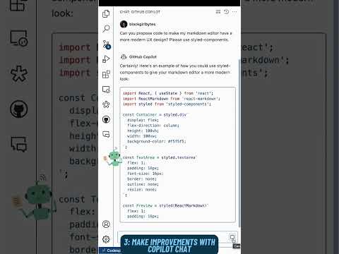 Use GitHub Copilot to generate a Markdown editor in seconds! #Shorts