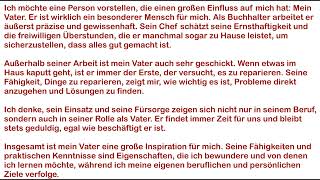 DTB B1 mündliche Prüfung Thema: 5 eine Person Beispiel