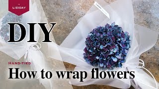 DIY * How to wrap flowers for gift 꽃다발 포장법 플라워레슨 꽃다발포장하기