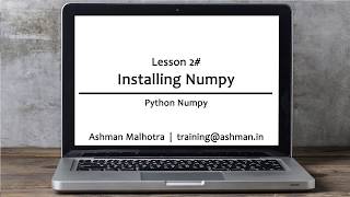 Python Numpy - 02 Installation