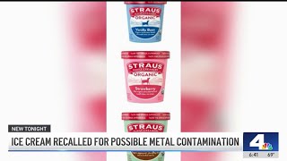 Straus ice cream recalled for possible metal contamination