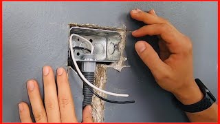 Como añadir o instalar un receptáculo eléctrico a una pared de cemento