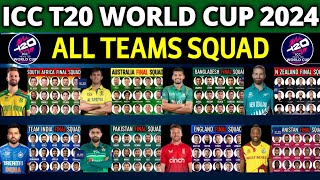 T20 World Cup 2024 - All Team Squad | ICC T20 Cricket World Cup 2024 All Teams S
