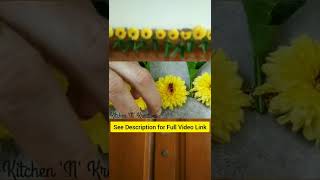 #shorts - மாவிலை தோரணம்| Mango leaf Toran in easy way| Decoration ideas| Kitchen 'N' Kreatives