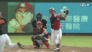 05/07 統一 vs Lamigo 五局下，陳俊秀打出二壘安打