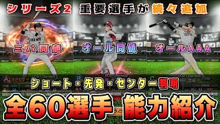 柳田・坂本・ビシエドのシリーズ2能力判明！同値が多く新追加選手が豪華すぎた件 【プロスピAアニバーサリー】