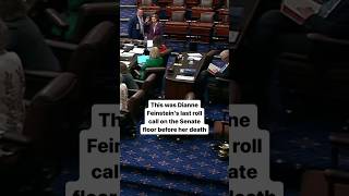 Sen. Dianne Feinstein's final roll call vote on Senate floor before death #shorts