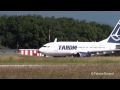 tarom 737 700 landing and take off at geneva cointrin gva lsgg