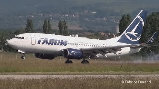 Tarom 737-700 landing and take off at Geneva Cointrin [GVA/LSGG]