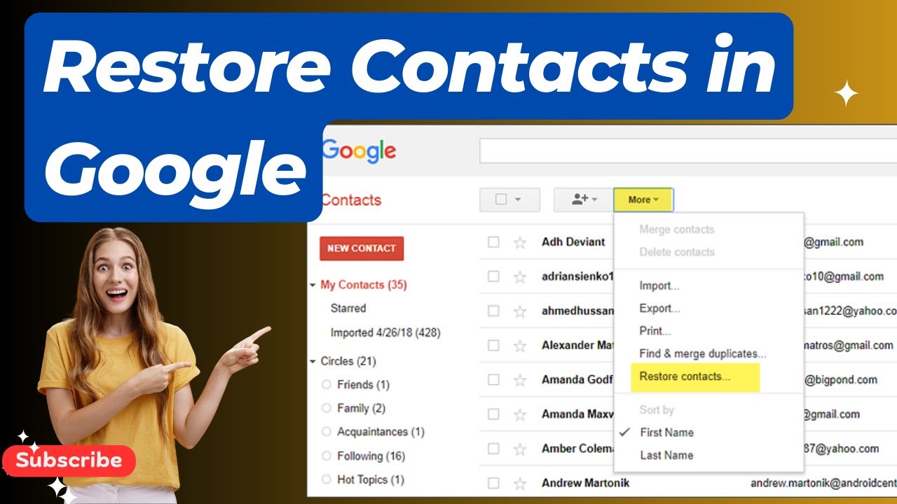 How To Restore Contacts In Google | Recover Deleted Contact From ...