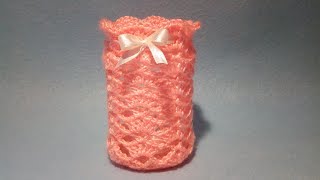 Coprivasetto Portacandela Uncinetto Tutorial 💝 Candle Holder Crochet Jar Cover Portavelas Crochet