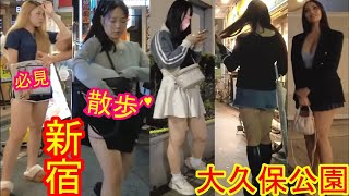 話題の大久保公園・夜の新宿歌舞伎町をお散歩！散歩動画 Night Walk in Tokyo, Japan Relaxing Walk in Shinjuku Kabukicho Okubo Park