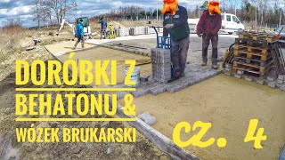 Parking z kostki brukowej - wózki brukarskie - układanie obrzeży #brukarz #paving #brukarzyoutube