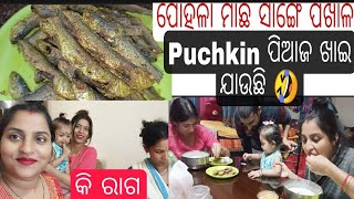 ପୋହଳା ମାଛ ସାଙ୍ଗେ ପଖାଳ /ପିଆଜ ଖାଇଯାଉଛି Puchkin କି ଦୁଷ୍ଟ ଏମନେ #କି ରାଗ  ବର୍ଷା didi ନଙ୍କର 🤣#Mahimishra