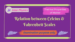 Relation between Celsius and Fahrenheit scales |