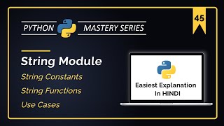 Python String Module in Hindi | String Constants, Functions & Use Cases | Easy Explanation in Hindi
