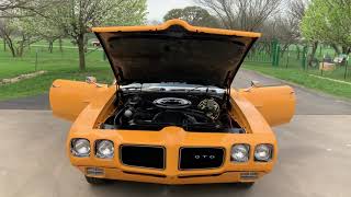 1970 Pontiac GTO Numbers matching 400 Orbit Orange PS PB AC 70-4924T