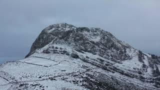 Monte Hernio  Gipuzkoa desde el aire, transición otoño invierno 2020