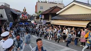 成田山車まつり　成田市制施行70周年記念　花崎町の山車が坂を駆け上がる　令和6年4月28日