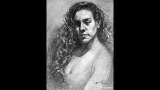 My Charcoal portrait drawing steps#1. 炭笔肖像绘画步骤图#1.